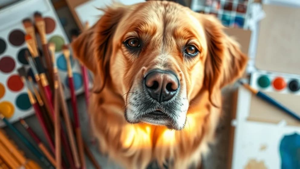 Hundens skönhet fångad i färg