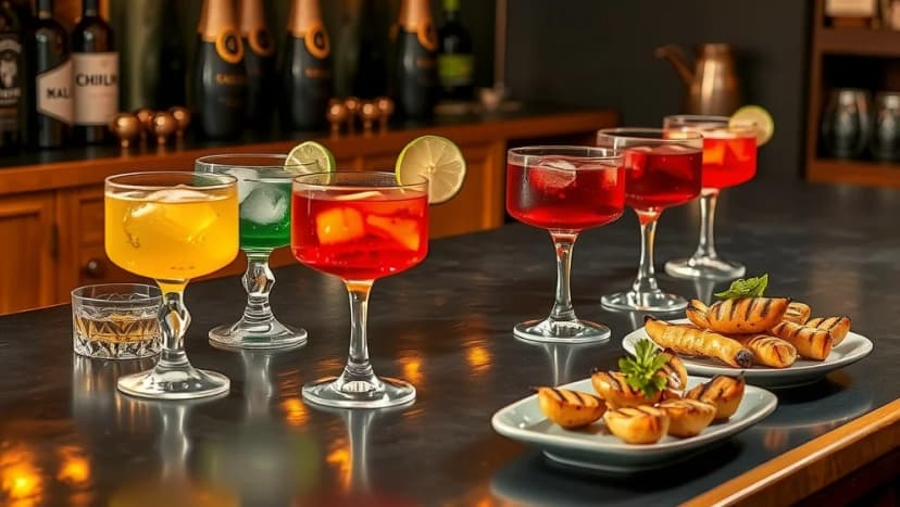 Kol och cocktails meny för hemmabar