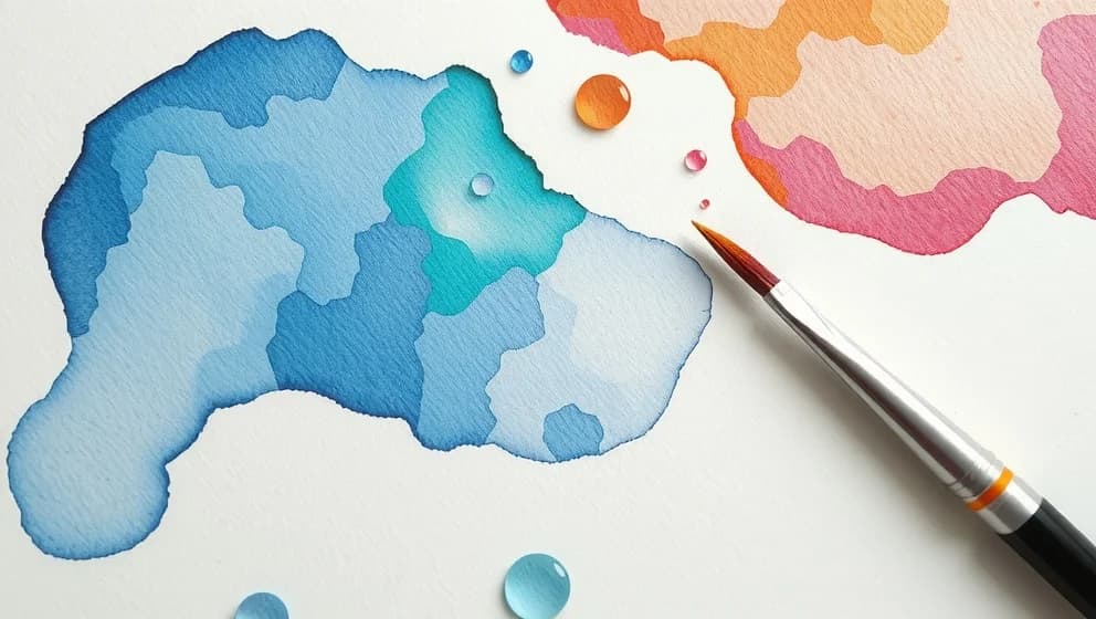 Måla akvarell abstrakt för nybörjare