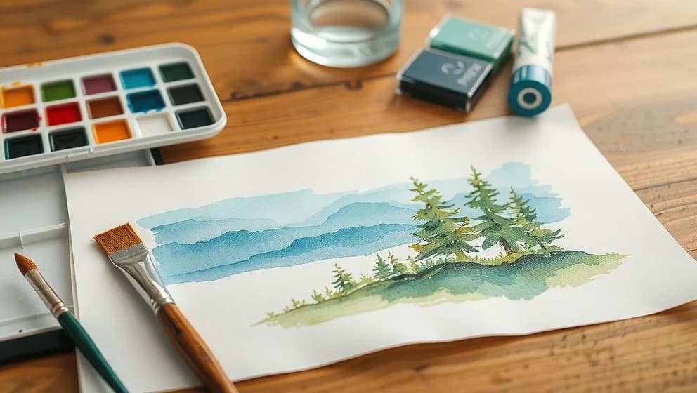 Så målar du vackra akvarell landskap