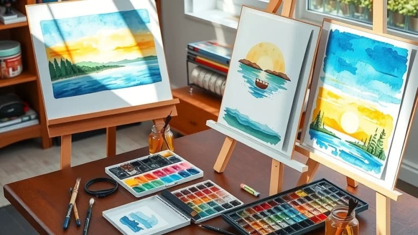 Siw Malmkvist akvarell målningar