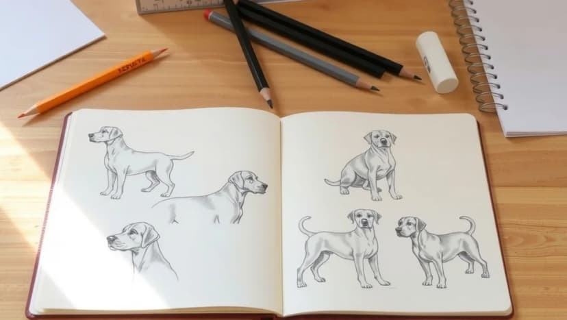 Teckning i hundbok för anfängare